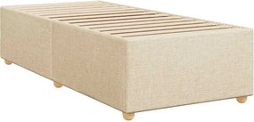 vidaXL Κρεβάτι Boxspring με Στρώμα Κρεμ 80 x 200 εκ. Υφασμάτινο