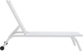 Ξαπλώστρα Jaipur pakoworld αλουμίνιο λευκό-textilene λευκό