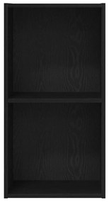 vidaXL Βιβλιοθήκη Μαύρη δρυς 40 x 30 x 77 εκ. Επεξεργασμένο ξύλο