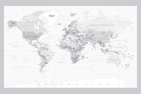 Εικόνα σε κλασικό ασπρόμαυρο χάρτη από φελλό με γκρι περίγραμμα - 120x80