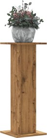 vidaXL Βάσεις Φυτών 2 τεμ. Αρτισιανή Δρυς 30x30x80 εκ. Επεξ. Ξύλο