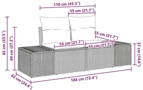 vidaXL Σετ Καναπέ Κήπου 9 pcs μπεζ και ανοιχτό γκρι 289 x 209 x 85 εκ