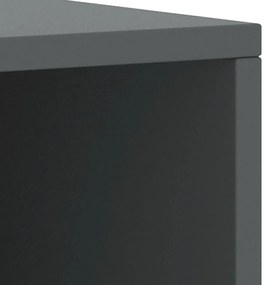 vidaXL Κομοδίνα 2 τεμ. Σκούρο Γκρι 35 x 30 x 40 εκ. Μασίφ Ξύλο Πεύκου