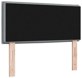 vidaXL Κεφαλάρι με κεφαλάρι Ανοιχτό γκρι 100 cm Τεχνητό Δέρμα