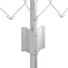 vidaXL Τεντώτο με στήριγμα Ασημί 0,6 x 10 μ Ατσάλι