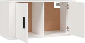 vidaXL Σετ Επίπλων Τηλεόρασης 2 Τεμαχίων Λευκό από Επεξεργασμένο Ξύλο