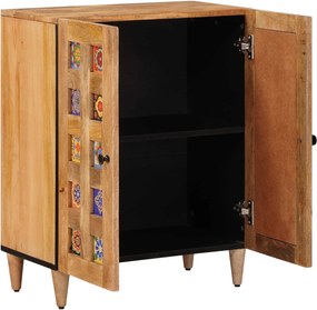 vidaXL Πλαϊνό γραφείο Φυσικό 60 x 33 x 75 cm Στερεό ξύλο μάνγκο