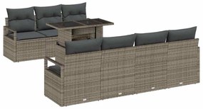 vidaXL Σετ Καναπέ Κήπου με μαξιλάρι 8 pcs Γκρι 100 x 55 x 73 εκ