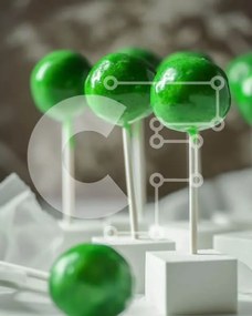 Σετ των 2 Intra Συλλεκτικό Ξύλινο Παζλ Plywood  4mm - Πράσινο κέικ σκάει σε ξυλάκια Σε Ξύλινο Κουτί - Διαστάσεις: 10x10 cm – 25 κομμάτια