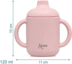 Ποτήρι Εκπαιδευτικό Σιλικόνης 120ml Kiokids Ροζ 3543