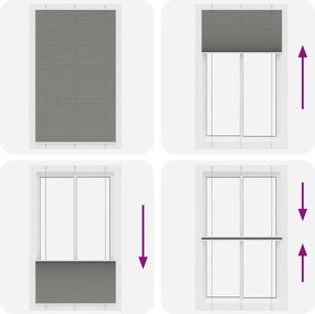 vidaXL Πλισέ περσίδα Ανθρακί 120x200 cm Πλάτος υφάσματος 119,4 cm