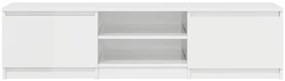 vidaXL Έπιπλο Τηλεόρασης Γυαλιστερό Λευκό 140x40x35,5 εκ. Επεξ. Ξύλο
