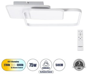 Φωτιστικό Οροφής Δαχτυλίδι-Κύκλος LED Λευκό CIRCUO 61232 Globostar-61232-Λευκό 61232