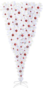 vidaXL Τεχνητό Χριστουγεννιάτικο Δέντρο Λευκό 210 cm PVC και Χάλυβας