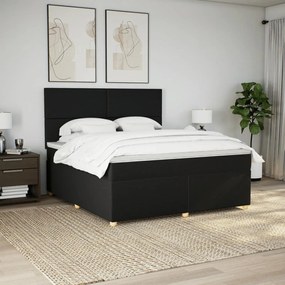 ΚΡΕΒΑΤΙ BOXSPRING ΜΕ ΣΤΡΩΜΑ ΜΑΥΡΟ 180X200 ΕΚ. ΥΦΑΣΜΑΤΙΝΟ 3293654