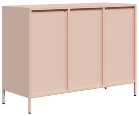 vidaXL Ντουλάπι Ροζ 101,5x39x73,5 εκ. από Χάλυβα Ψυχρής Έλασης
