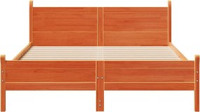 vidaXL Σκελετός Κρεβ. Χωρίς Στρώμα Καφέ Κεριού 120x200 εκ Μασίφ Πεύκο