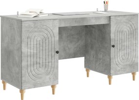 vidaXL Γραφείο Γκρι Σκυροδέματος 142,5 x 50 x 75 εκ.