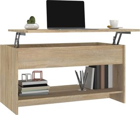 vidaXL Τραπεζάκι Σαλονιού Sonoma Δρυς 102x50x52,5 εκ. Επεξεργ. Ξύλο