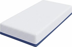 vidaXL Στρώμα Λευκό και Μπλε 80 x 160 cm Ζακάρ ύφασμα