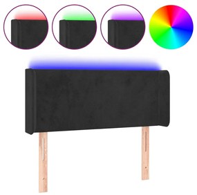 Κεφαλάρι Κρεβατιού LED Μαύρο 93x16x78/88 εκ. Βελούδινο 3122994