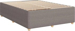 vidaXL Κρεβάτι Boxspring με Στρώμα Taupe 140x200 εκ. Υφασμάτινο