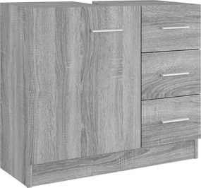 vidaXL Ντουλάπι Νιπτήρα Grey Sonoma 63x38,50x54 εκ. Επεξεργ. Ξύλο