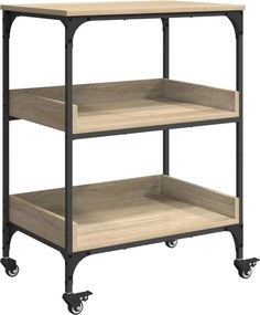 vidaXL Καρότσι Κουζίνας Δρύς Sonoma 60 x 41 x 80,5 εκ.