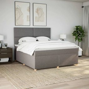 ΚΡΕΒΑΤΙ BOXSPRING ΜΕ ΣΤΡΩΜΑ TAUPE 180X200 ΕΚ. ΥΦΑΣΜΑΤΙΝΟ 3293656