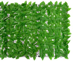 Διαχωριστικό Βεράντας με Πράσινα Φύλλα 400 x 100 εκ. - Πράσινο