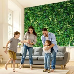 VEVOR Artificial Grass Wall Panels 8 PCS 20 x 20 inch 3D Greenery for Decor