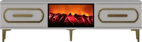 Stewehome Έπιπλο τηλεόρασης με εστία και ντουλάπι 150x30x41 cm