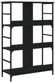 vidaXL Βιβλιοθήκη Μαύρη 78,5x33x117,5 εκ. από Επεξεργασμένο Ξύλο
