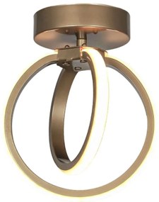 Φωτιστικό Οροφής - Πλαφονιέρα Venus 01-0354 Led 24W Φ19x24cm Gold Heronia Μέταλλο