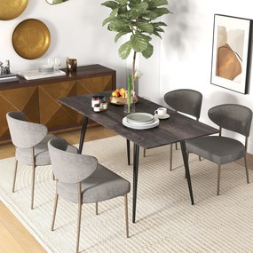 Επεκτεινόμενο τραπέζι τραπεζαρίας, επεκτεινόμενο τραπέζι για 6-8 άτομα, τραπέζι κουζίνας με συμπαγείς ατσάλινες βάσεις