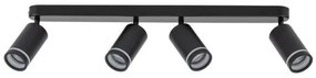 Σποτ Φωτιστικό Οροφής 4xGU10 Ρυθμιζόμενο Jet TK Lighting-6916-Μαύρο 6916