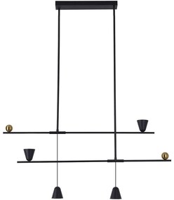 Φωτιστικό Οροφής-Ράγα Donatella 4280400 100x170cm Led 1360lm 24W Black Viokef