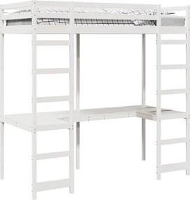 vidaXL Σκελετός κρεβατιού σοφίτας Λευκό 75 x 190 cm