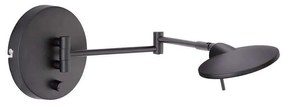 Φωτιστικό Τοίχου Led Kazan 750Lm 14cm Black Mat 274770132 Trio Lighting Metal