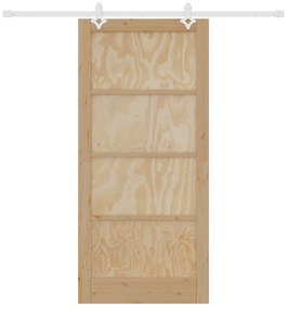 vidaXL Συστροφή Πόρτας με Σετ Υλικών 93x202 cm Συμπαγές Ξύλο Πεύκου