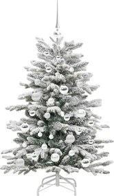vidaXL Τεχνητό Χριστουγεννιάτικο Δέντρο με Άξονα Λευκό 120 cm