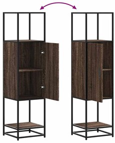 Highboard καφέ δρυς Κατασκευασμένο ξύλο και μέταλλο - καφέ δρυς