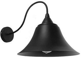 Φωτιστικό Τοίχου-Απλίκα Bell 01038 Black GloboStar Metal
