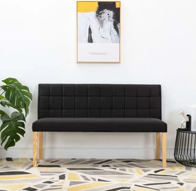 vidaXL Παγκάκι Μαύρο 140 εκ. Βελούδινο