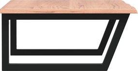 vidaXL Ράφι Νιπτήρα Τοίχου από Ατσάλι / Μασίφ Ξύλο Δρυός