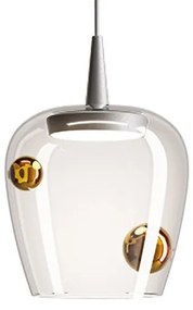 Κρεμαστό Φωτιστικό Οροφής LED 8W Ασημί Βάση IP40 Φ27cm 3000K Dimmable Bilia Zafferano-LBA4104-Μπρονζέ LBA4104