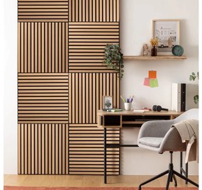 Ηχοαπορροφητική Επένδυση Τοίχου 3d Colva Atmosphera με διαστάσεις 60x2.1x60cm - Light oak