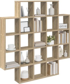 vidaXL Ράφι Τοίχου Sonoma Δρυς 100 x 13 x 100 εκ Επεξεργασμένο Ξύλο