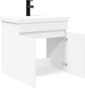 vidaXL Μονάδα μπάνιου με βρύση Λευκό 61 x 40 x 74,5 εκ.