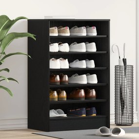 vidaXL Ντουλάπα Παπουτσιών Μαύρο Δρύς 60x35x92 εκ Επεξεργασμένο Ξύλο